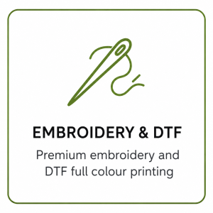 Embroidery available for custom workwear and uniforms